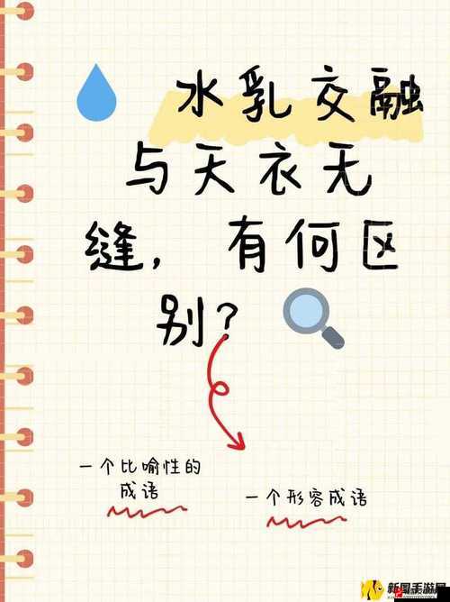 水乳交融与天衣无缝的区别：二者差异之探讨